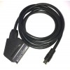 8pin Mini DIN to EuroSCART PACKAPUNCH cable for RGB modified consoles